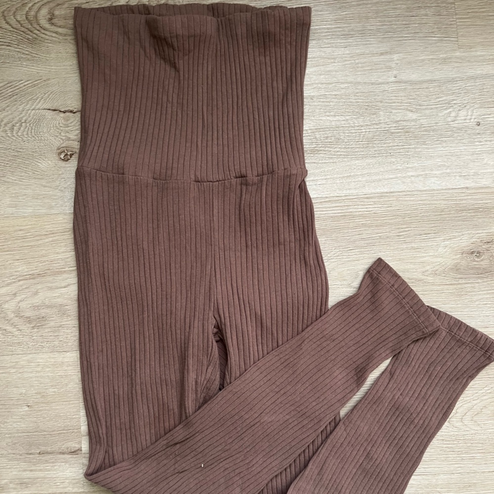 kate quinn Ribbed Strapless Wide-Leg Jumpsuit - Brown